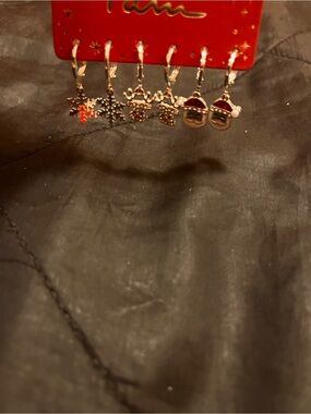 Festive Charm Huggie Earring Set - Christmas NEW
